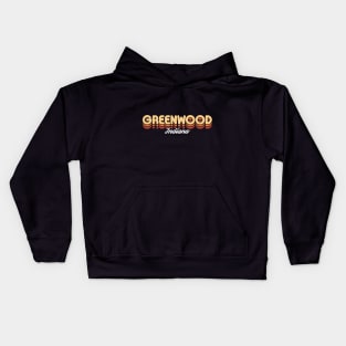 Retro Greenwood Indiana Kids Hoodie